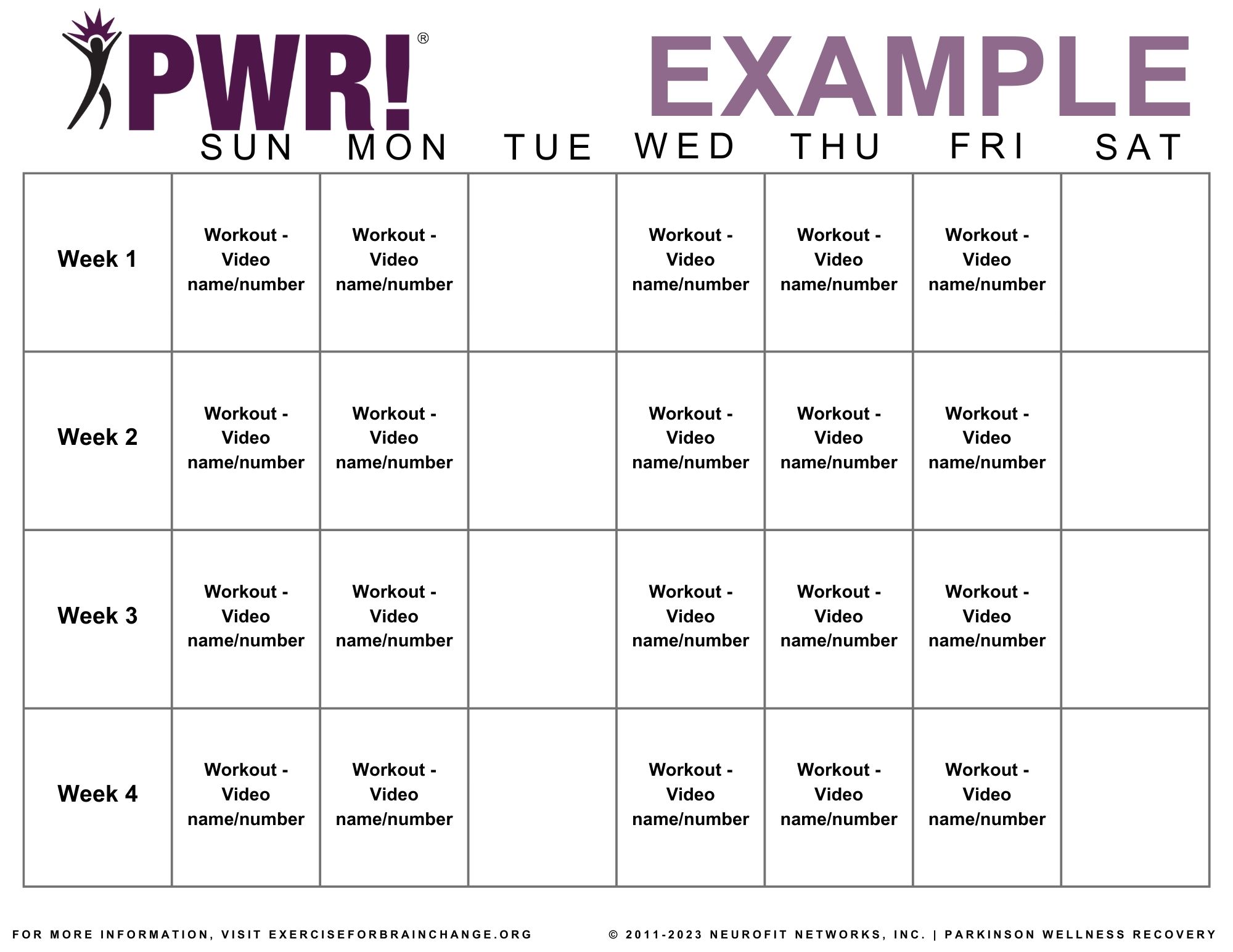 example package calendar